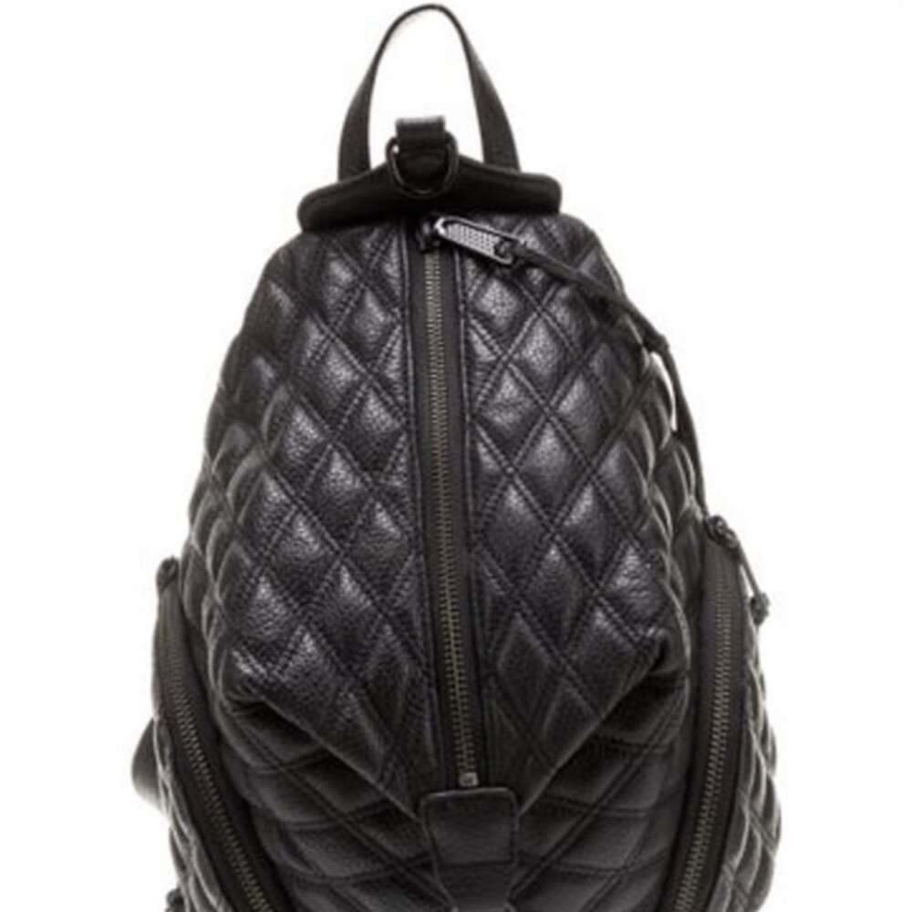 Rebecca Minkoff Julian Small Black Quilted Leather Backpack